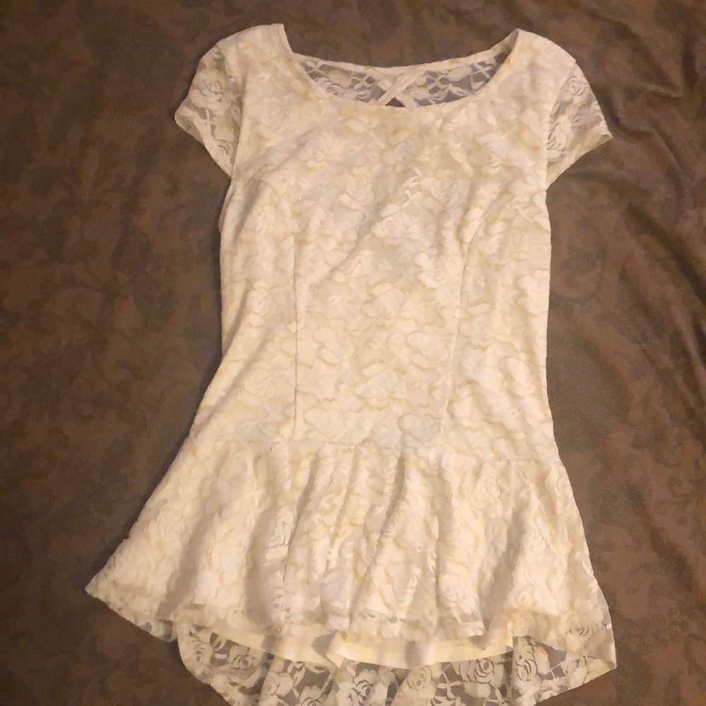 White and gold blouse